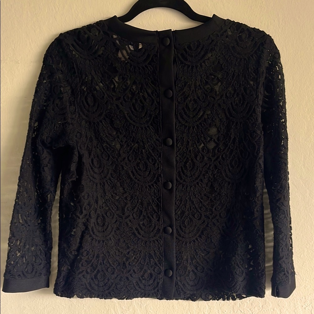 Black Lace Women's Blouse